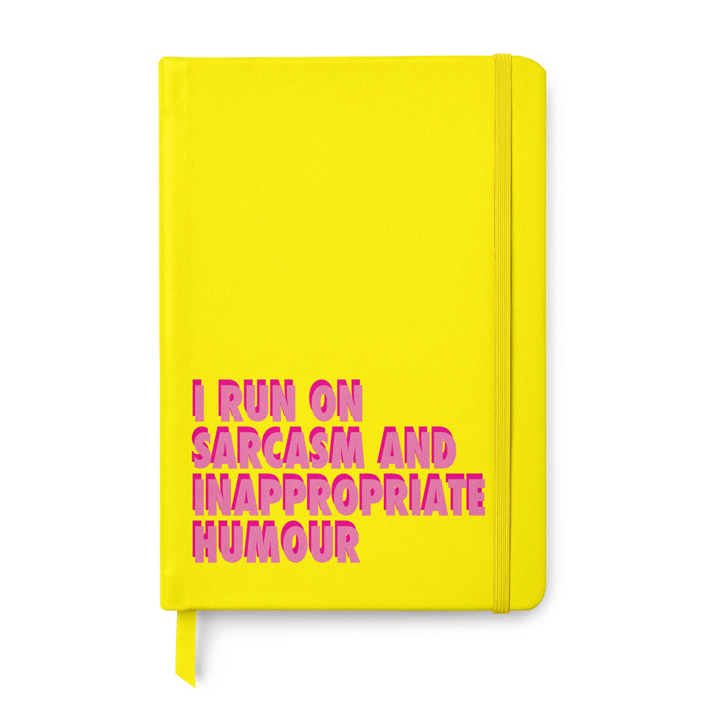 I Run On Sarcasm Leather Style Notebook #1 image